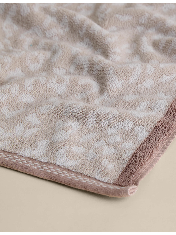 Marks & Spencer Rucnik od cistog pamuka sa leopardovim printom Marks & Spencer kremasta