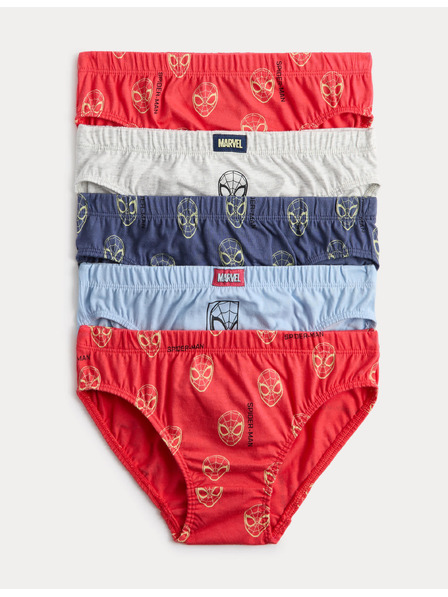 Marks & Spencer Gaćice od čistog pamuka s printom Spider-Man™, komplet 5 kom (18 mjeseci - 8 godina) Marks & Spencer crvena