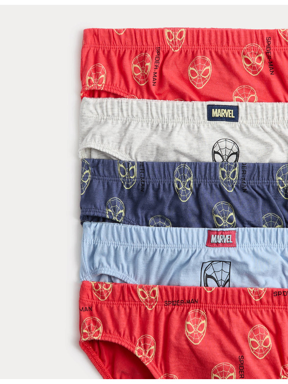 Marks & Spencer Gaćice od čistog pamuka s printom Spider-Man™, komplet 5 kom (18 mjeseci - 8 godina) Marks & Spencer crvena