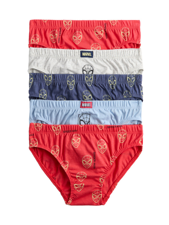 Marks & Spencer Gaćice od čistog pamuka s printom Spider-Man™, komplet 5 kom (18 mjeseci - 8 godina) Marks & Spencer crvena