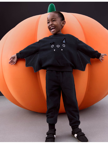Marks & Spencer 2dijeli halloween outfit sa šišmišem s visokim udjelom pamuka (2–8 godina) Marks & Spencer siva