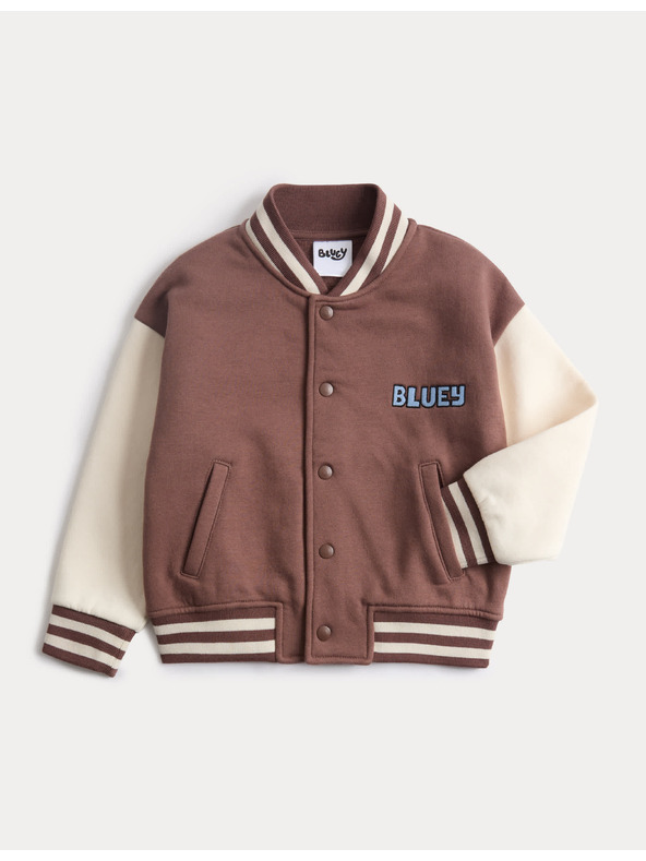Marks & Spencer Bomber jakna s motivom Bluey™ i visokim udjelom pamuka (2–8 godina) Marks & Spencer smeđa