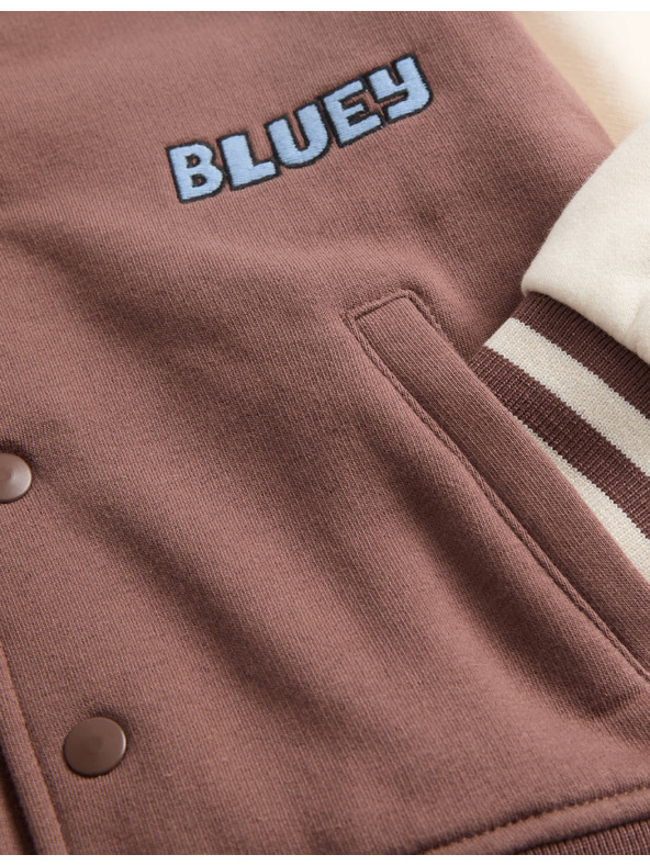 Marks & Spencer Bomber jakna s motivom Bluey™ i visokim udjelom pamuka (2–8 godina) Marks & Spencer smeđa