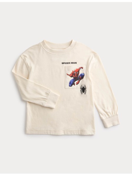 Marks & Spencer Vrhovi od čistog pamuka s ispisom Spider-Man™ (2–7 godina) Marks & Spencer kremasta