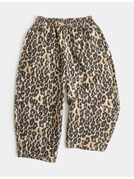 Marks & Spencer Hlače sa balon nogavicama, s visokim udjelom pamuka, s leopardskim uzorkom (2–8 godina) Marks & Spencer smeđa
