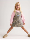 Marks & Spencer Dvudjelni traper outfit Leopard Pinny (2–8 godina) Marks & Spencer smeđa