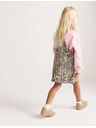 Marks & Spencer Dvudjelni traper outfit Leopard Pinny (2–8 godina) Marks & Spencer smeđa