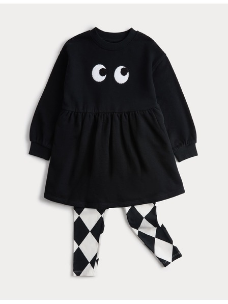 Marks & Spencer Двудjelni halloween komplet haljine i legica (2–8 godina) Marks & Spencer siva