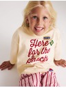 Marks & Spencer Top od čistog pamuka s natpisom "For The Snacks" (2–8 godina) Marks & Spencer krem