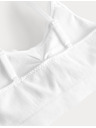 Marks & Spencer Skraćeni top Jasmine s čipkom i bezšavnom stranom, bez kostice Marks & Spencer bijela
