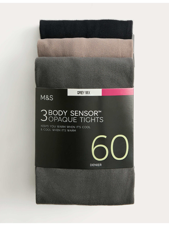 Marks & Spencer Čarape Body Sensor™, 60 DEN, 3 para u pakiranju Marks & Spencer siva