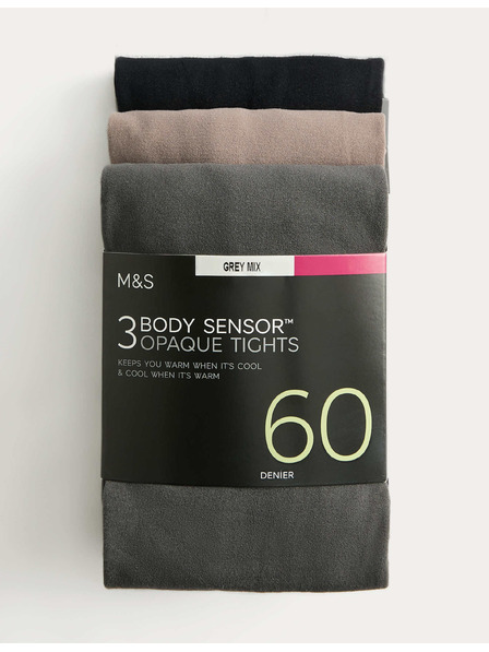 Marks & Spencer Čarape Body Sensor™, 60 DEN, 3 para u pakiranju Marks & Spencer siva