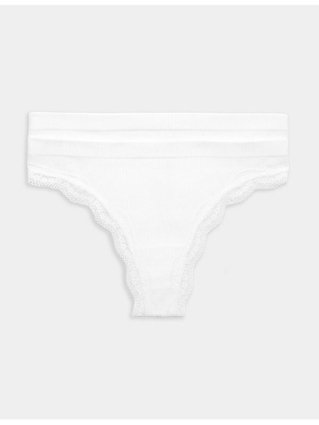 Marks & Spencer Besšavna tanga Jasmine s čipkastim rubom, 2 kom u pakiranju Marks & Spencer bijela