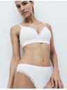 Marks & Spencer Besšavna tanga Jasmine s čipkastim rubom, 2 kom u pakiranju Marks & Spencer bijela