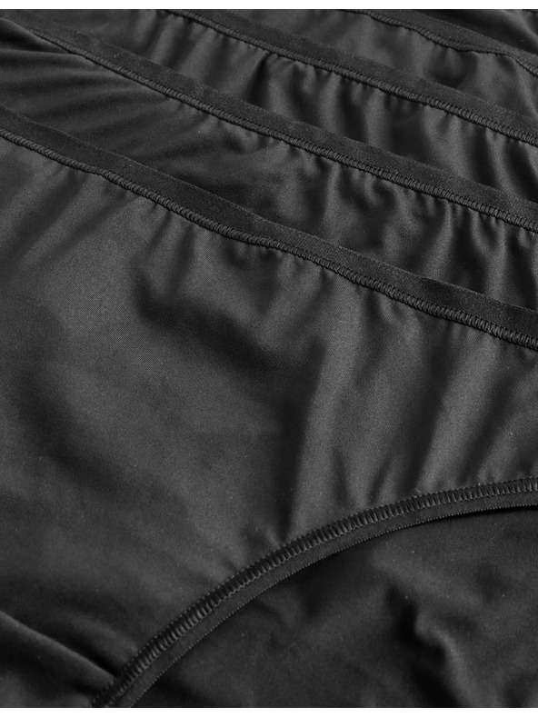 Marks & Spencer Nisko strižene bikinijske gaće od mikrofibre, bez vidljivih rubova, 5 komada u pakiranju Marks & Spencer crna