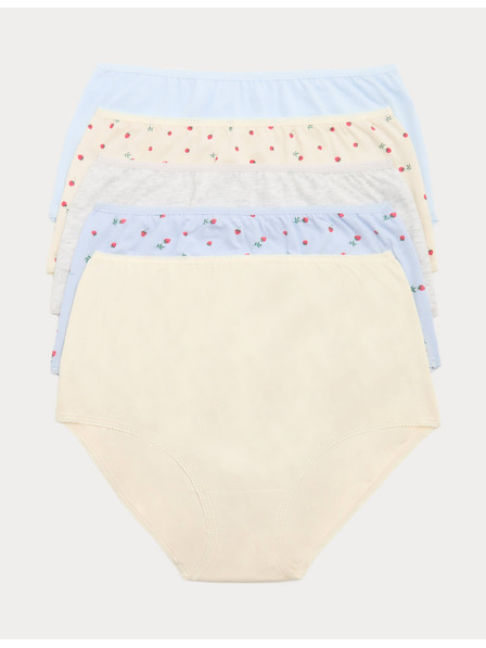 Marks & Spencer Gaćice visokog struka s printom od pamuka Lycra™, 5 kom. Marks & Spencer plava