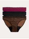 Marks & Spencer Menstrualne bikini gaće s visokim udjelom pamuka, 3 kom u pakiranju Marks & Spencer smeđa