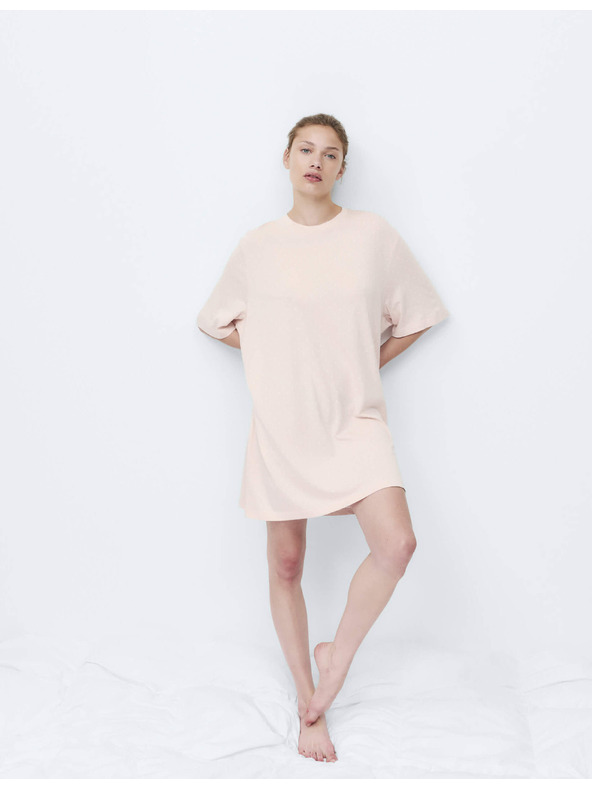 Marks & Spencer Pamučna labava noćna košulja od modala s tiskom Marks & Spencer krem
