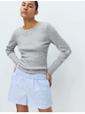 Marks & Spencer Pidžamska rebrastana majica s Cool Comfort™ tretmanom od pamuka i modala Marks & Spencer siva