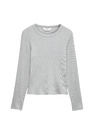 Marks & Spencer Pidžamska rebrastana majica s Cool Comfort™ tretmanom od pamuka i modala Marks & Spencer siva