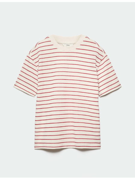 Marks & Spencer Majica Breton sa teksturom i visokim udjelom bavlne Marks & Spencer crvena