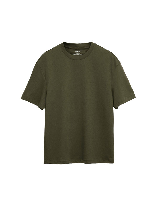 Marks & Spencer Majica Ultimate Performance od bavlne Marks & Spencer zelena