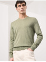 Marks & Spencer Sweater s V izrezom od čiste izuzetno fine merino vune Marks & Spencer zelena