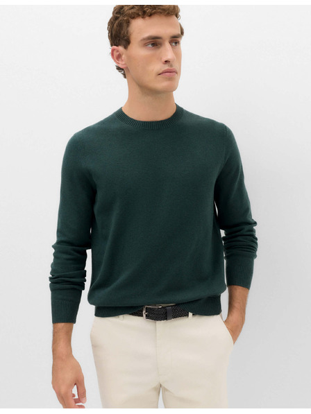 Marks & Spencer Sweater s okruglim izrezom od prozračne pređe Marks & Spencer zelena