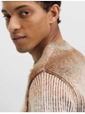 Marks & Spencer Prugasta Ombre sweater s okruglim izrezom i vunom Marks & Spencer smeđa