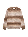 Marks & Spencer Prugasta Ombre sweater s okruglim izrezom i vunom Marks & Spencer smeđa