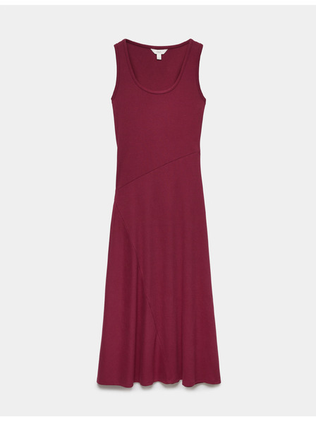 Marks & Spencer Rebrasta midi haljina ravnog kroja, s visokim udjelom pamuke Marks & Spencer crvena
