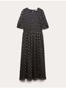 Marks & Spencer Midi haljina s metalik točkastim printom Marks & Spencer crna