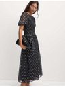 Marks & Spencer Midi haljina s metalik točkastim printom Marks & Spencer crna
