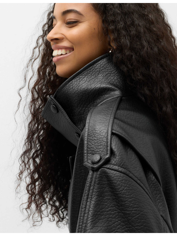 Marks & Spencer Bomber jakna od imitacije kože sa stojačem Marks & Spencer crna