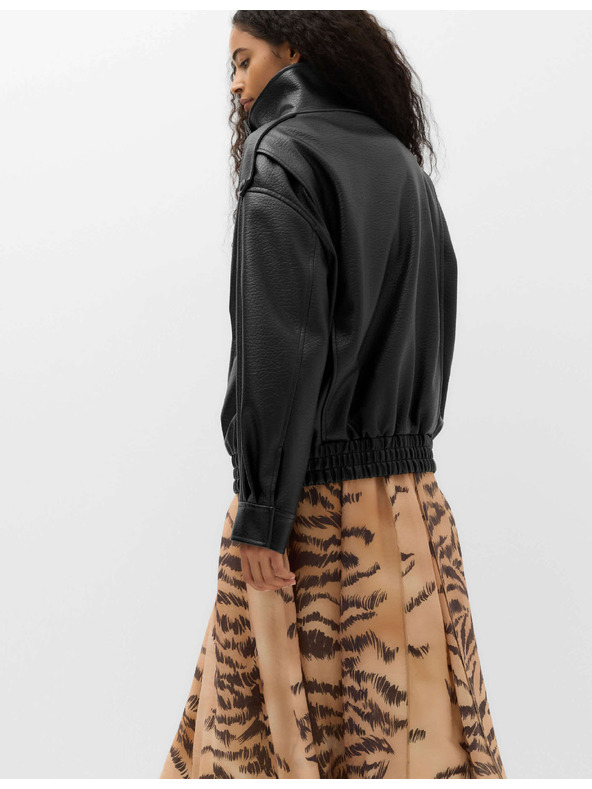 Marks & Spencer Bomber jakna od imitacije kože sa stojačem Marks & Spencer crna