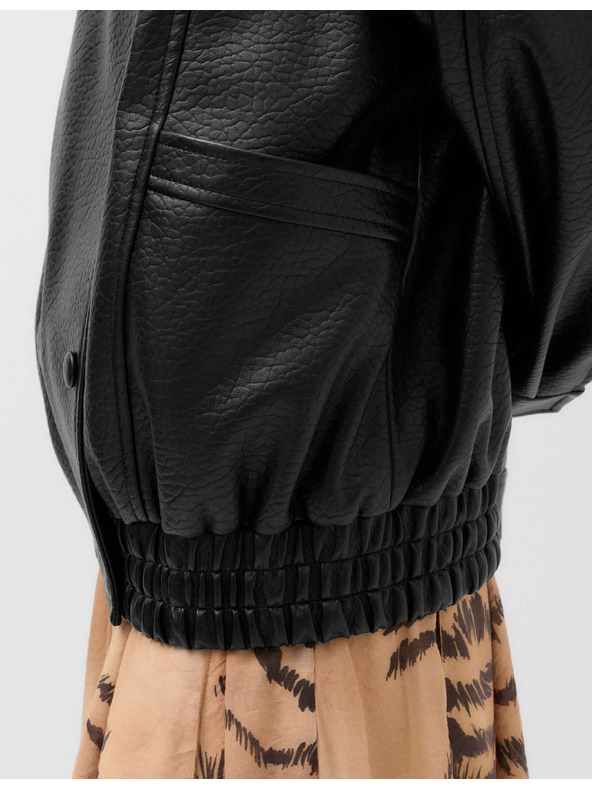 Marks & Spencer Bomber jakna od imitacije kože sa stojačem Marks & Spencer crna