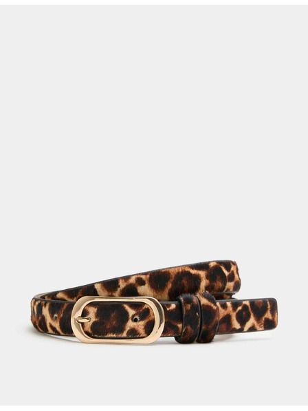 Marks & Spencer Prilegajući pojas s leopardskim printom Marks & Spencer smeđa