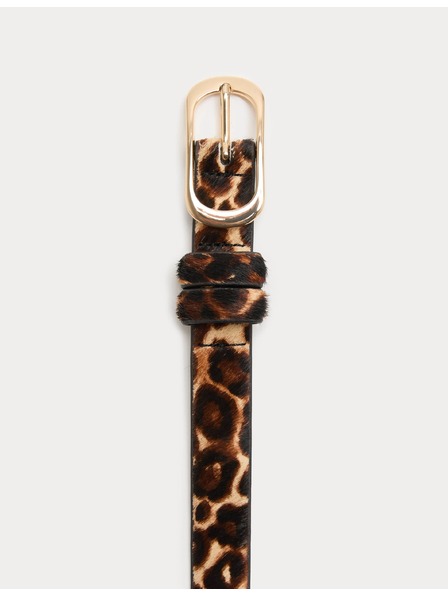Marks & Spencer Prilegajući pojas s leopardskim printom Marks & Spencer smeđa
