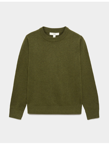 Marks & Spencer Sweater s okruglim izrezom od prozračne pređe Marks & Spencer zelena