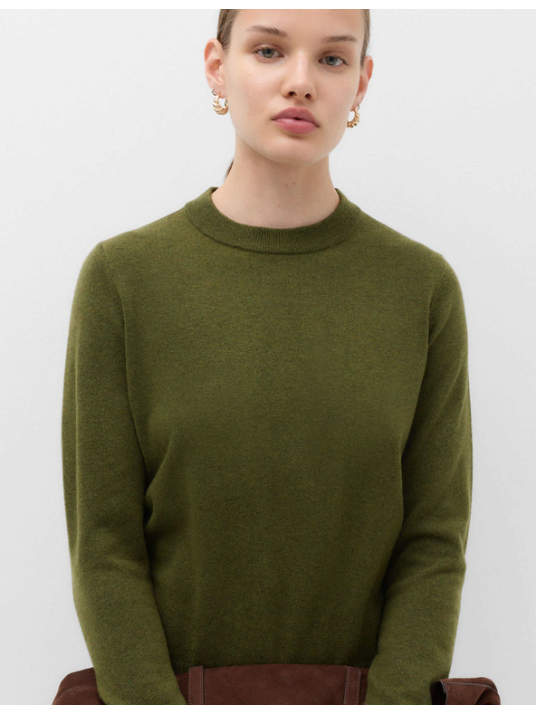 Marks & Spencer Sweater s okruglim izrezom od prozračne pređe Marks & Spencer zelena