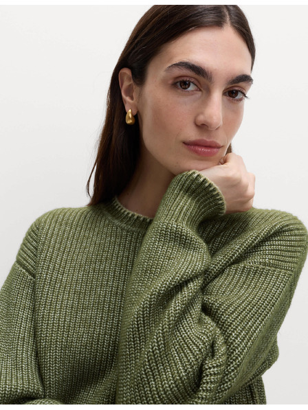 Marks & Spencer Pulover od mekane pređe s okruglim izrezom i vezanjem Marks & Spencer zelena