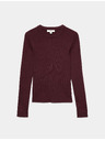 Marks & Spencer Prilegnut rebrastog pulovera s okruglim izrezom Marks & Spencer crvena