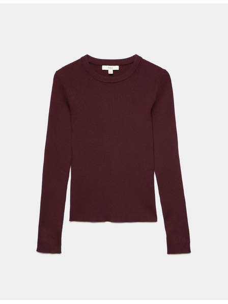 Marks & Spencer Prilegnut rebrastog pulovera s okruglim izrezom Marks & Spencer crvena