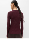 Marks & Spencer Prilegnut rebrastog pulovera s okruglim izrezom Marks & Spencer crvena