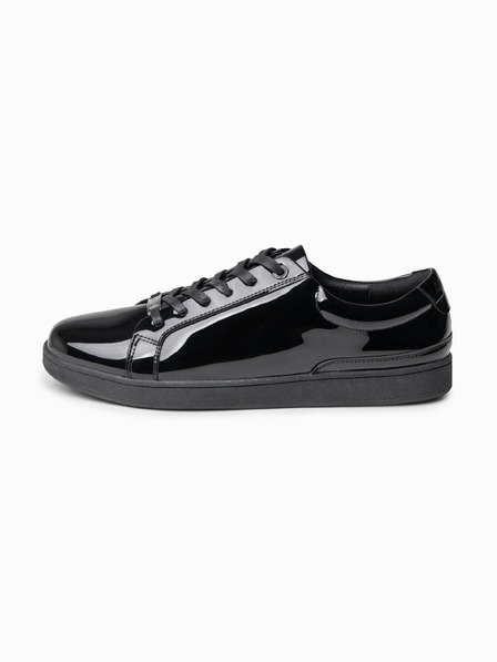 Ombre Clothing Muške tenisice s lakiranum površinom – crne V1 OM-FOSL-0229 Ombre Clothing