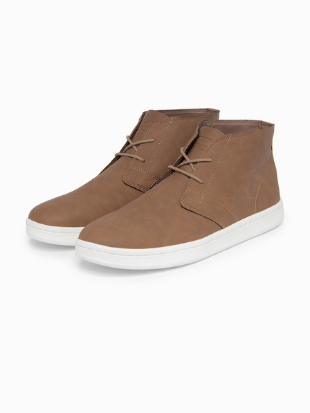 Ombre Clothing Muške čizme s visokim crevima i gumenom potplatom – smeđe V1 OM-FOCS-0162 Ombre Clothing