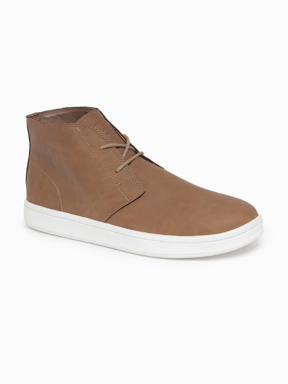Ombre Clothing Muške čizme s visokim crevima i gumenom potplatom – smeđe V1 OM-FOCS-0162 Ombre Clothing