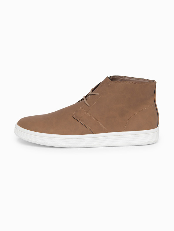 Ombre Clothing Muške čizme s visokim crevima i gumenom potplatom – smeđe V1 OM-FOCS-0162 Ombre Clothing