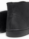 Ombre Clothing Muške čizme s visokim crevima i gumenom potplatom – crne V2 OM-FOCS-0162 Ombre Clothing