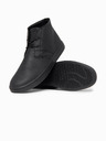 Ombre Clothing Muške čizme s visokim crevima i gumenom potplatom – crne V2 OM-FOCS-0162 Ombre Clothing